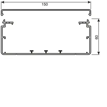 Canal d'installation tehalit LFH 150×60×2000mm gris clair 