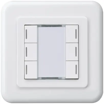 Poussoir ENC Hager basico C KNX sextuple LED blanc 