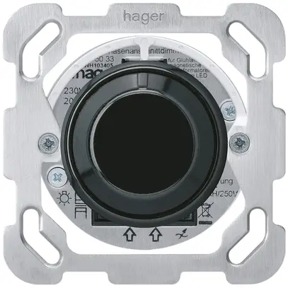 Varialuce universal INC basico B taglio di fase con LED nero 