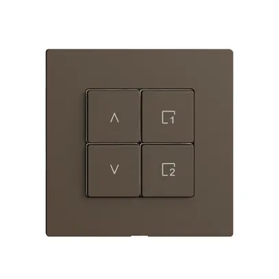 Stazione secondaria 1K/4T per interruttore tapparelle scena Edue Wiser coffee 