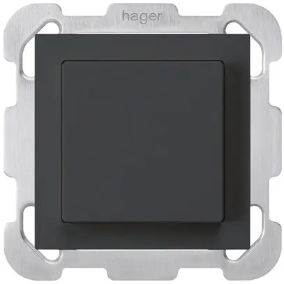 Interrupteur ENC kallysto 3/1L noir avec plaque de fixation 