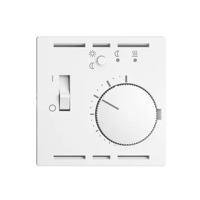 Frontset EDIZIOdue weiss 60×60mm für Raumthermost. mit Fühler 