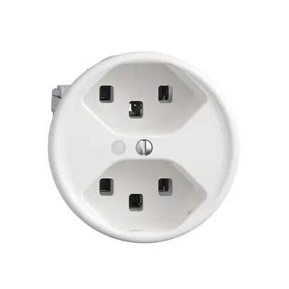 Presa Sdue Q, 2×T23, con LED, bianco 