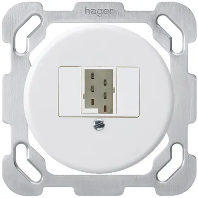 Insert pour boîte ENC basico 1×TT83 avec plaque de fixation blanc 