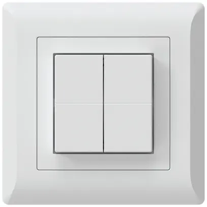 Pulsante senza fili Friends of Hue KLI, 4×, 92×92mm, bianco 