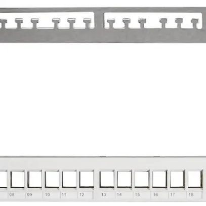Panneau de distribution 19" Dätwyler KS 24x, 24-port Keystone vide blindé 1UH gr 