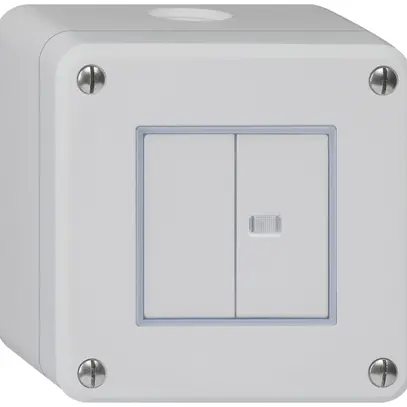 Interruttore AP robusto IP55 schema 3+3 1×illuminato grigio 