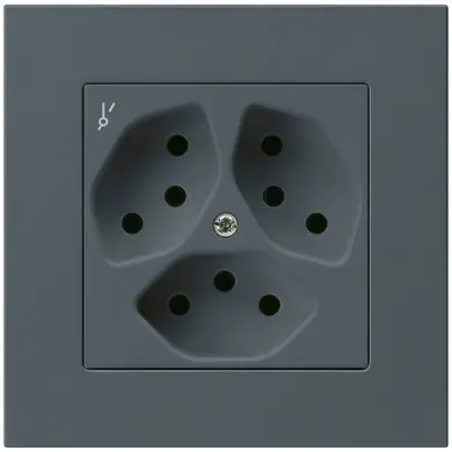Presa INC kallysto.pro 3×T13/1 antracite con protezione bambini 