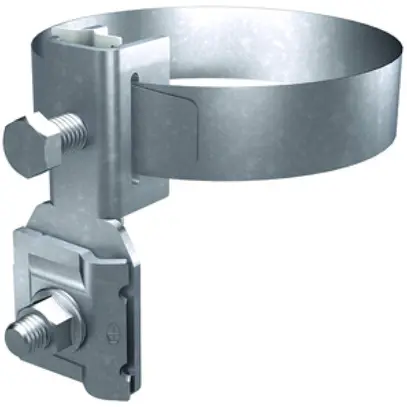 Collier de contact Flury AV 26 acier inoxydable A2, pour tube max.Ø 80mm 