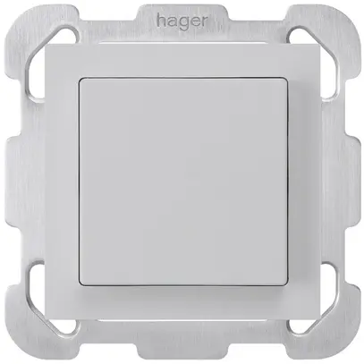 Interrupteur ENC kallysto 3/1L gris clair avec plaque de fixation 