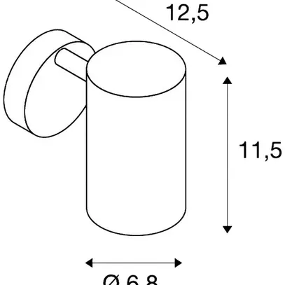 Lampada a muro SLV ENOLA_B, GU10 con interrutore IP20 bianco 