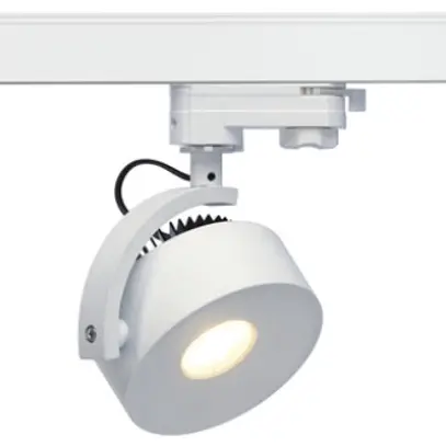 Projecteur LED KALU TRACK, 12W 800lm 3000K avec adaptateur 3-phases IP20 blanc 