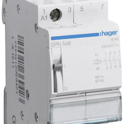 Teleruttore Hager 2UM 48VAC 24VDC 0 apertura 4 chiusura 0 invertitore 