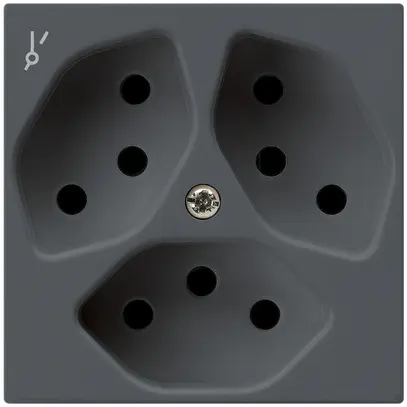 Presa INC kallysto 3×T13/1 antracite con protezione bambini 