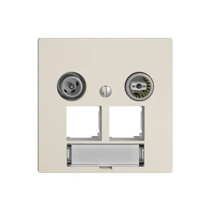 Presa multimedia EDIZIOdue F EASYNET 11dB, p.2×RJ45 S-One, crema 