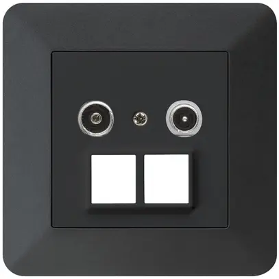 Prise multimédia ENC kallysto.trend R/TV 14dB 2GHz noir 