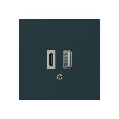 Prise de charge USB kallysto 18W PD 1×type A 1×type C noir 