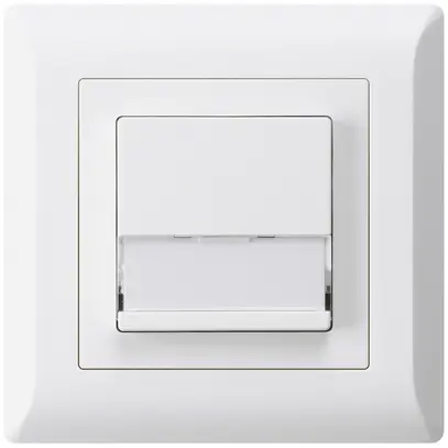 Poussoir de sonnerie ENC avec porte-étiquette A/1L kallysto.line blanc 