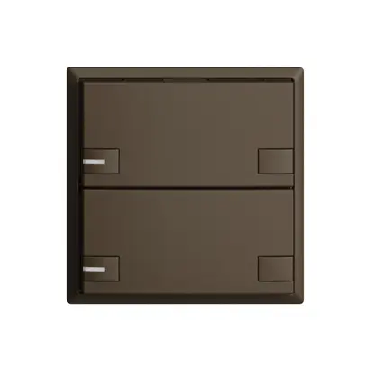 Poussoir ENC KNX 2× EDIZIOdue colore coffee RGB avec LED 