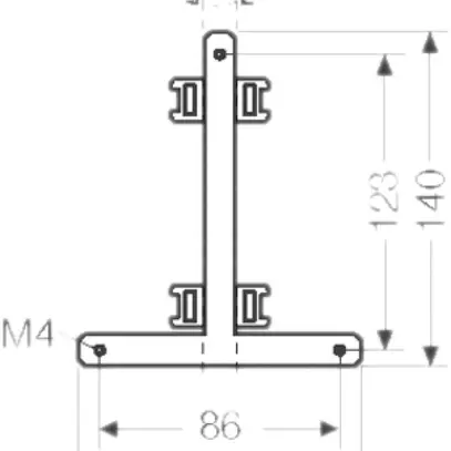 Kit di fissaggio Hensel KV MB 4 per fissaggio di scatola esterno 