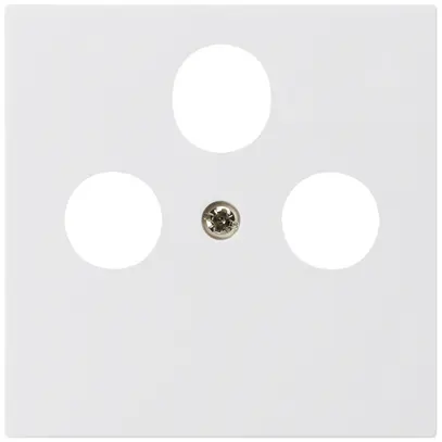 Placca frontale kallysto bianco per R/TV/SAT 60×60mm 