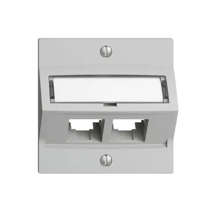 Kit di montaggio S-One EDIZIOdue F per 2×RJ45 obliquo, grigio chiaro 