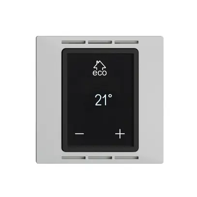 Thermostat d'ambiance EDIZIOdue F gris clair, avec écran, chauff.sol&conv. 