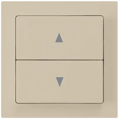 Poussoir pour stores kallysto beige avec 2 touches bornes enfichables 