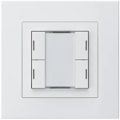 Poussoir ENC kallysto.pro KNX 4×LED RGB s/e-link blanc 