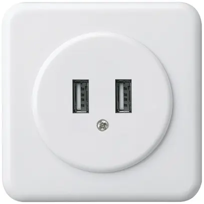Presa USB INC basico C 2400mA bianco 