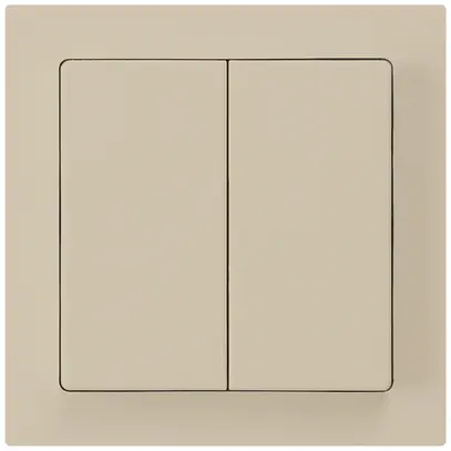 Kit frontale kallysto 60×60 beige per interruttore/tasto con bottone doppio 
