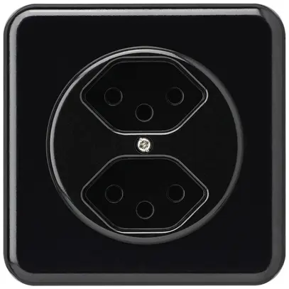Presa INC basico 2×tipo 13 nero 