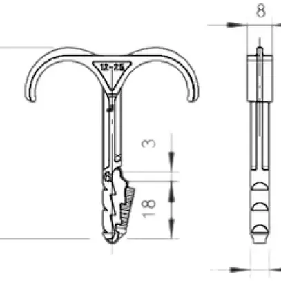 Bride enfichable Bettermann double Ø4…12mm gris 