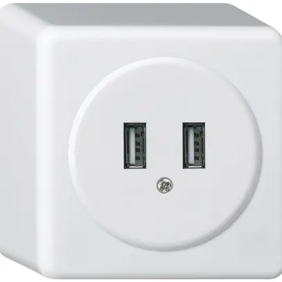Presa USB AP basico Q 2400mA bianco 
