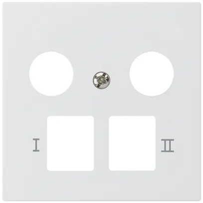 Plaque frontale kallysto pour R&M HWS blanc 2 trous multimédia 