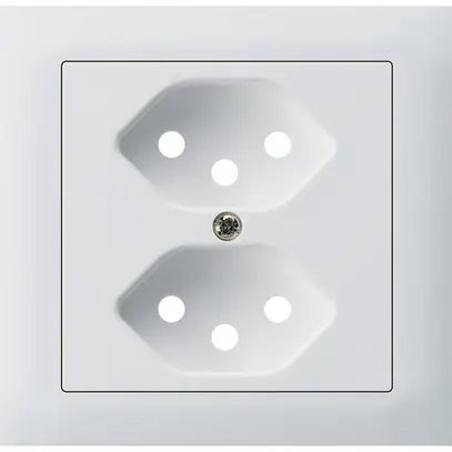 Kit frontal INC Hager kallysto pour prise G3 2×type 13 cadre enfichable blanc 