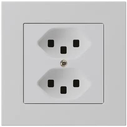 UP-Steckdose kallysto.pro 2×T23 hellgrau mit Steckklemmen 