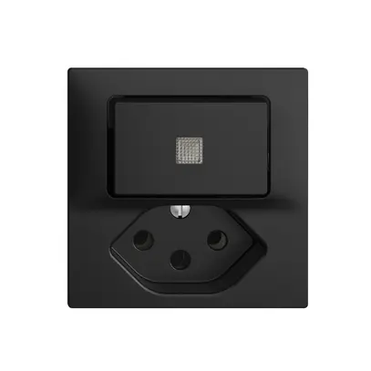 Leuchtkombination LS 3/1L+T13 EDIZIOdue schwarz mit Linse, LED gelb 