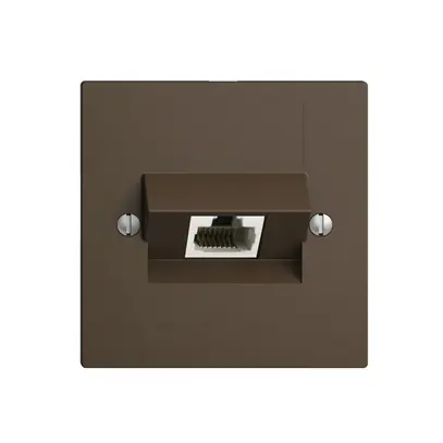 Insert pour prise de raccordement ENC 1×RJ45/u 4P ITplus EDIZIOdue coffee 