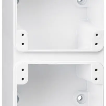 Scatola AP robusto 2×1 bianco 86×180×48mm 