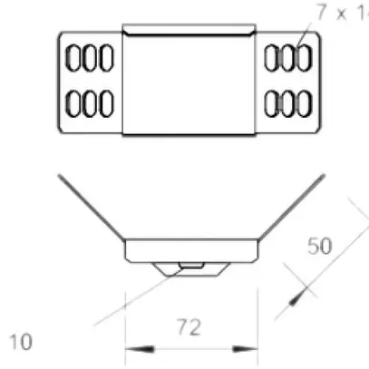 Raccordo angolare Bettermann WKV h=60mm zincato per canale MKS 