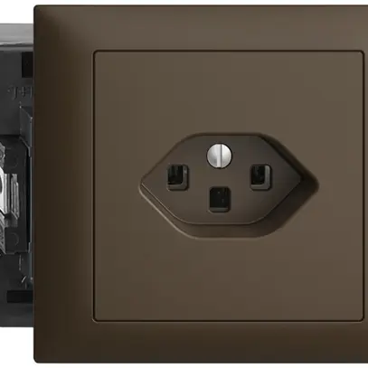 Presa INS EDIZIOdue T23 16A 49…69mm coffee con morsetti innestabili 