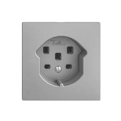 Steckdose EDIZIOdue T25 16A silver, mit Steckklemmen 