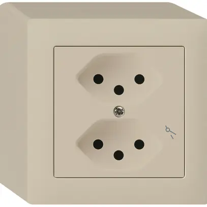 Prise AP kallysto 2×T13/1 beige 