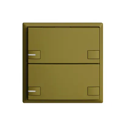 Pulsante INC KNX 2×EDIZIOdue colore olive RGB con LED 