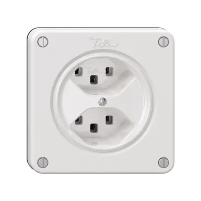 Presa NEVO, 2×T23, bianco 