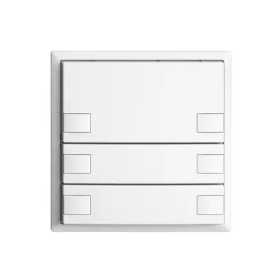 Poussoir univ. ENC 3×2t bornes à vis EDIZIOdue blanc, sans LED 