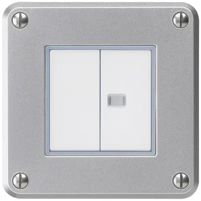 Interrupteur ENC robusto IP55 schema 3+3 1×lumineux aluminium pour combinaison 