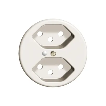 Frontscheibe FH 2×T13 weiss Ø58mm mit Linse 