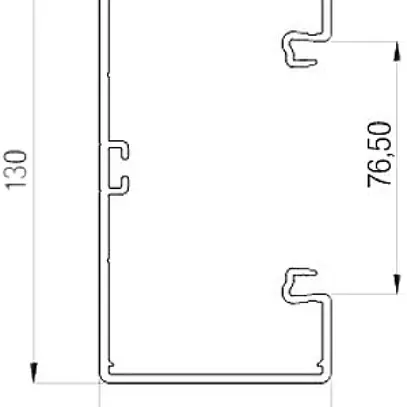 Profilo di base Bettermann GKH 70×130mm senza alogeni bianco puro 